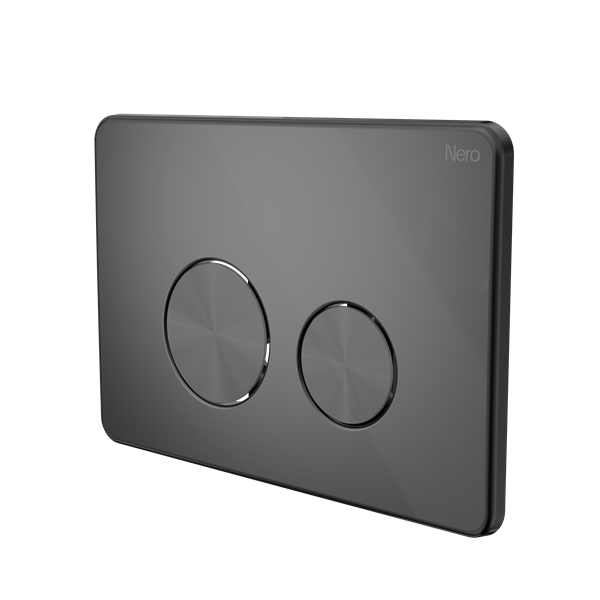 Nero In Wall Toilet Push Plate Gun Metal - NRPL001GM