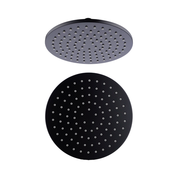 Nero 200mm Round Shower Head Matte Black - NRROA0802MB