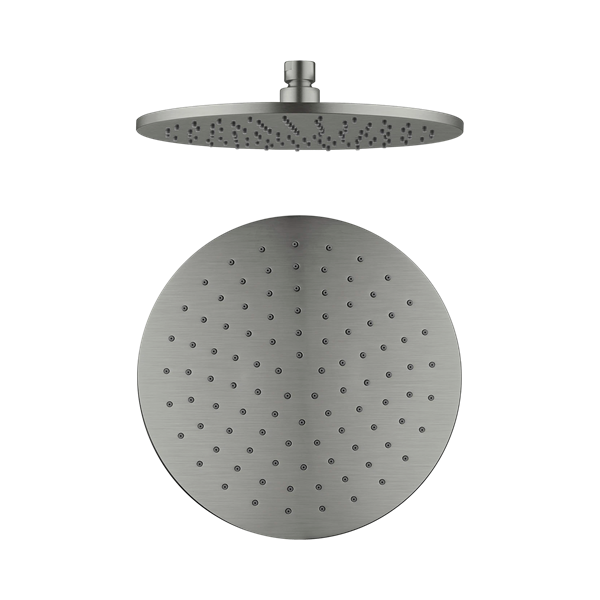 Nero 250mm Round Shower Head Gun Metal - NRROA1001GM
