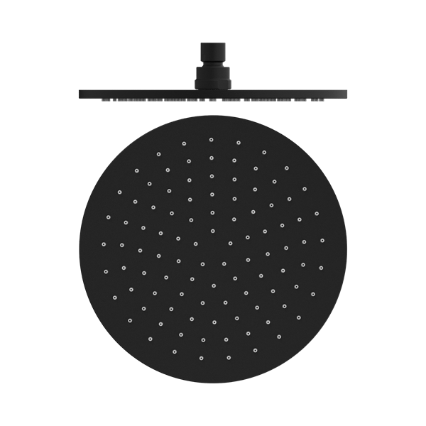 Nero 250mm Round Shower Head Matte Black - NRROA1001MB
