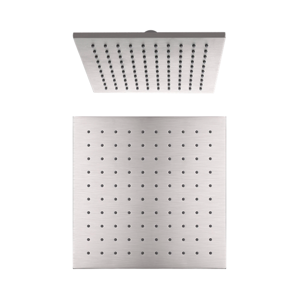 Nero 250mm Square Shower Head Brushed Nickel - NRROB1003BN