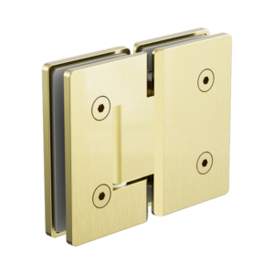 Nero 180 Degree Glass To Glass Shower Hinge 10mm Glass Brushed Gold - NRSH102aBG