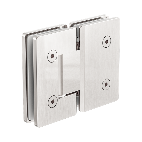 Nero 180 Degree Glass To Glass Shower Hinge 10mm Glass Brushed Nickel - NRSH102aBN