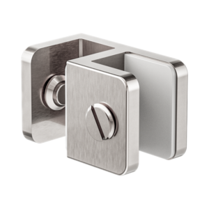 Nero Over-Panel Glass To Glass Fitting 10mm Glass Brushed Nickel - NRSH201aBN
