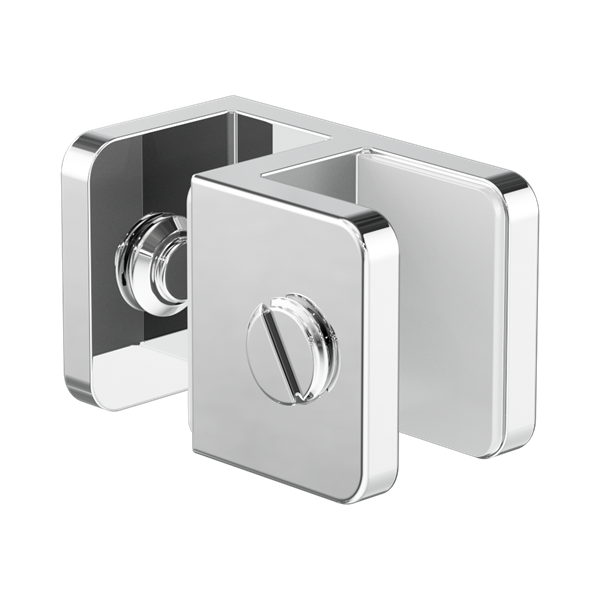 Nero Over-Panel Glass To Glass Fitting 10mm Glass Chrome - NRSH201aCH