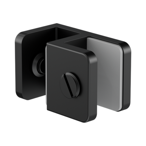 Nero Over-Panel Glass To Glass Fitting 10mm Glass Matte Black - NRSH201aMB