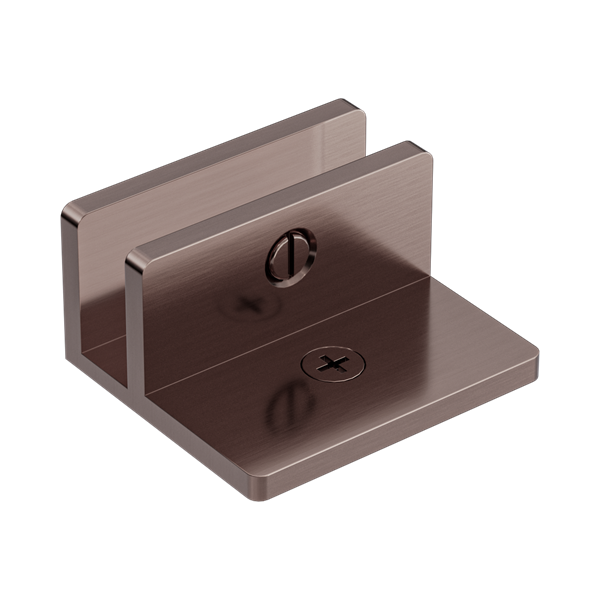 Nero Shower F Bracket 10mm Glass Brushed Bronze - NRSH202BZ