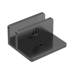 Nero Shower F Bracket 10mm Glass Gun Metal - NRSH202GM