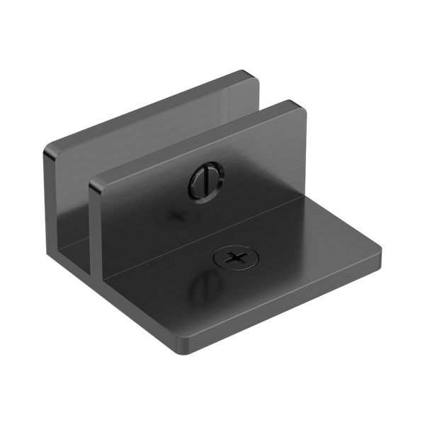 Nero Shower F Bracket 10mm Glass Gun Metal - NRSH202GM