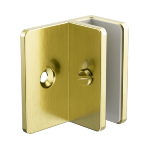 Nero Shower F Bracket 10mm Glass Brushed Gold - NRSH202aBG