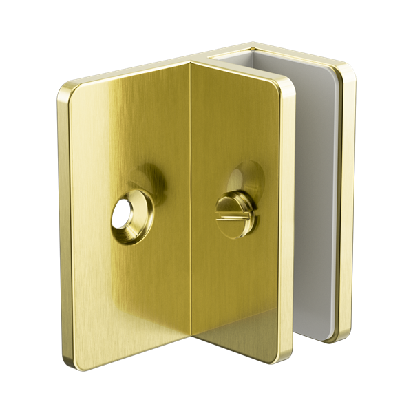 Nero Shower F Bracket 10mm Glass Brushed Gold - NRSH202aBG
