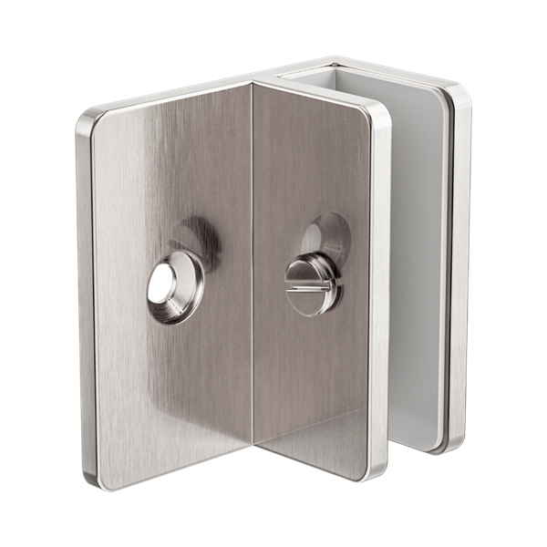 Nero Shower F Bracket 10mm Glass Brushed Nickel - NRSH202aBN