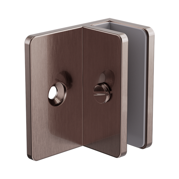 Nero Shower F Bracket 10mm Glass Brushed Bronze - NRSH202aBZ