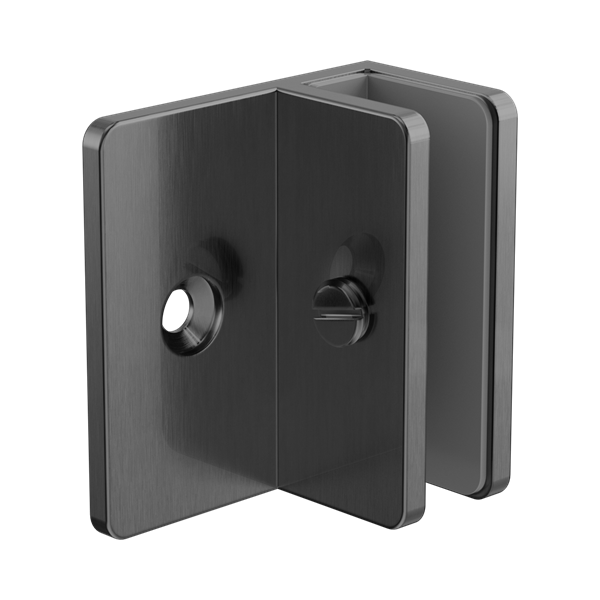 Nero Shower F Bracket 10mm Glass Gun Metal - NRSH202aGM