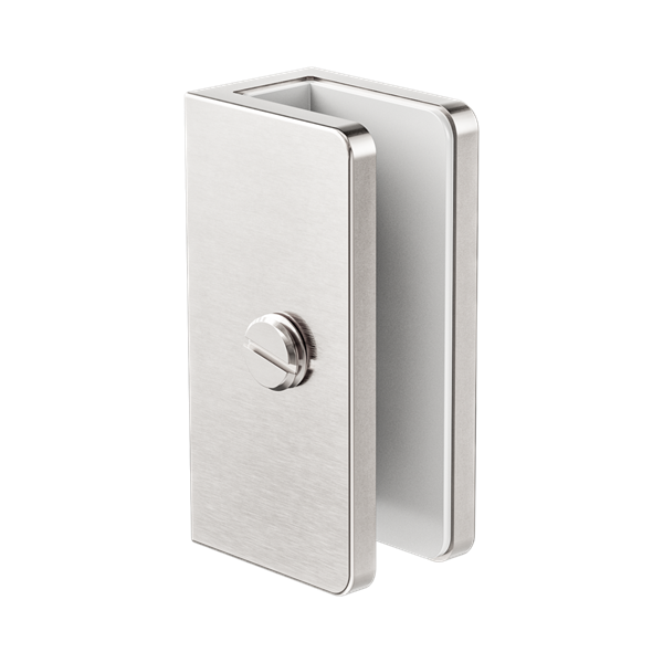 Nero Shower U Bracket 10mm Glass Brushed Nickel - NRSH203aBN