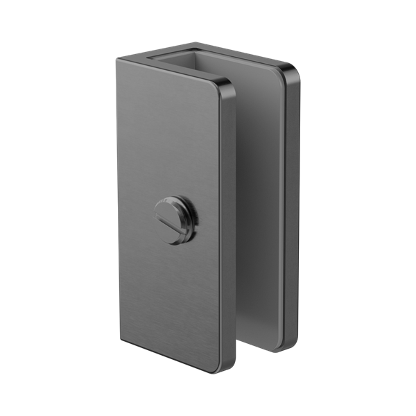 Nero Shower U Bracket 10mm Glass Gun Metal - NRSH203aGM
