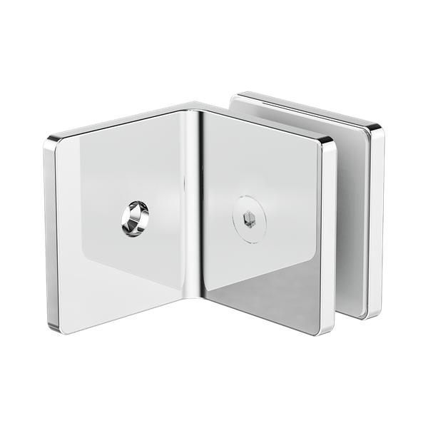 Nero 90 Degree Glass To Wall Bracket 10mm Glass Chrome - NRSH204aCH