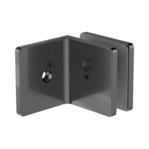 Nero 90 Degree Glass To Wall Bracket 10mm Glass Gun Metal - NRSH204aGM