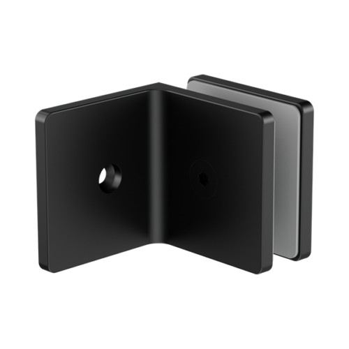 NRSH204aMB-90-Degree-Glass-To-Wall-Bracket-10mm-Glass-Matte-Black-Thumb.png Nero 90 Degree Glass To Wall Bracket 10mm Glass Matte Black - NRSH204aMB