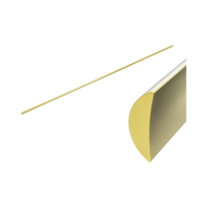 Nero Half Round Water Seal Rail 750mm Brushed Gold - NRSH401BG