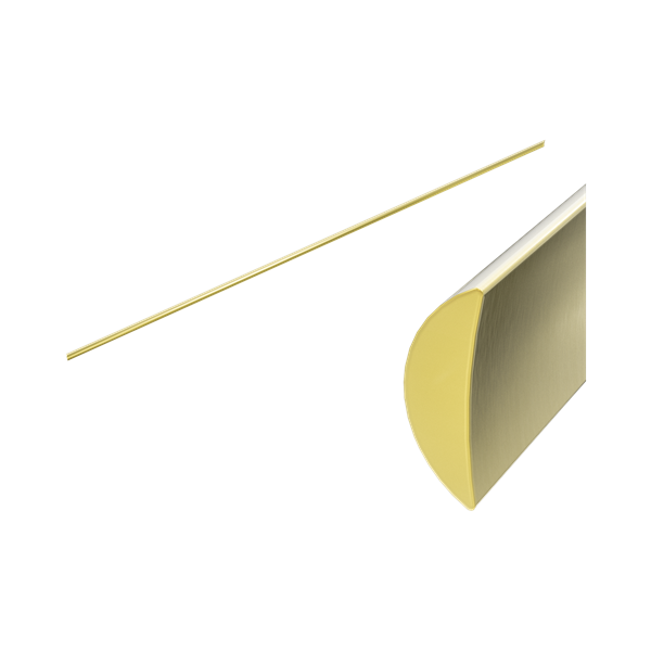 Nero Half Round Water Seal Rail 750mm Brushed Gold - NRSH401BG