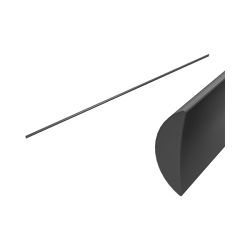 NRSH401GM-Half-Round-Water-Seal-Rail-750mm-Gun-Metal-Thumb.png Nero Half Round Water Seal Rail 750mm Gun Metal - NRSH401GM
