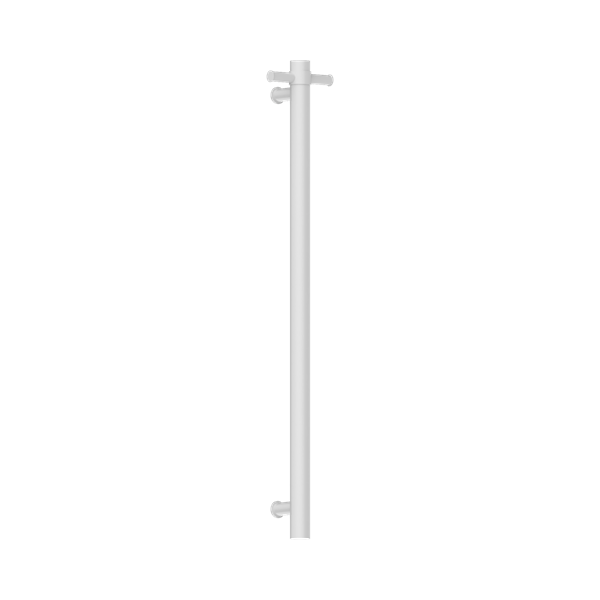Nero Heated Vertical Towel Rail Matte White - NRV900HMW