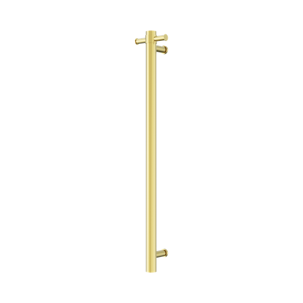 Nero Mecca 240V Single Vertical Heated Towel Rail Brushed Gold - NRV902hBG