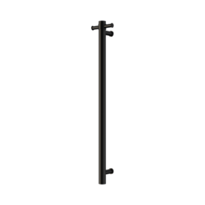Nero Mecca 240V Single Vertical Heated Towel Rail Matte Black - NRV902hMB