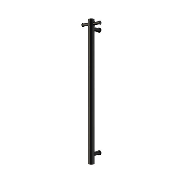 Nero Mecca 240V Single Vertical Heated Towel Rail Matte Black - NRV902hMB