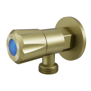 Amoza DN15Mini 1/4Turn C/D Cistern Tap With Cover Plate - Brushed Gold - TH402BG