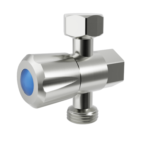 TH403.png Amoza DN1515x 15x 15mm 1/4Turn C/D Three Way Stop Tap - Brushed Stainless Steel - TH403