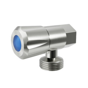 Amoza DN151/4Turn C/D Washing Machine Tap - Brushed Stainless Steel - TH404