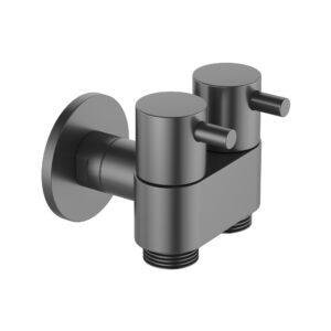 Amoza DN15 Dual Cistern Tap Gun Metal - TH406GM