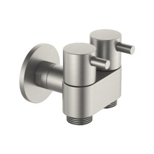 Amoza DN15 Dual Cistern Tap Brushed S/S - Brushed Stainless Steel - TH406SS