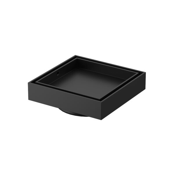 Amoza DN100 #316 S/S Tile Insert Grate - Matt Black - W636MB