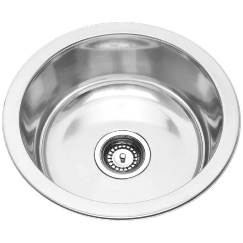 Bad und Küche Traditionell Round Bowl Sink - Stainless Steel - BK45